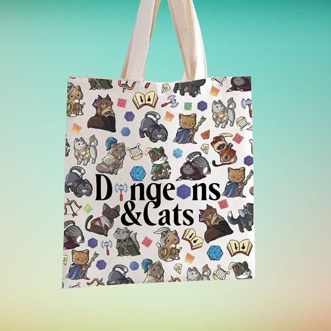 Dungeons & Cats tote