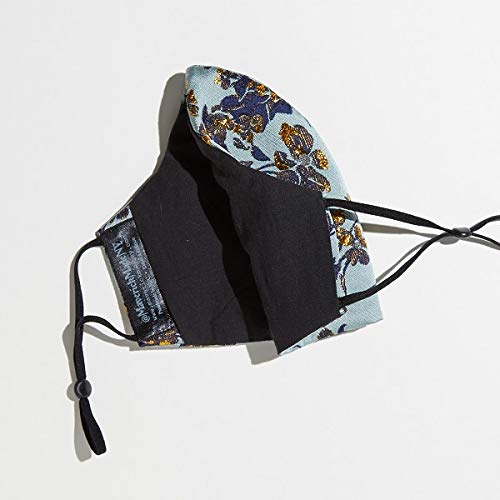 Aqua Gold Floral Mask