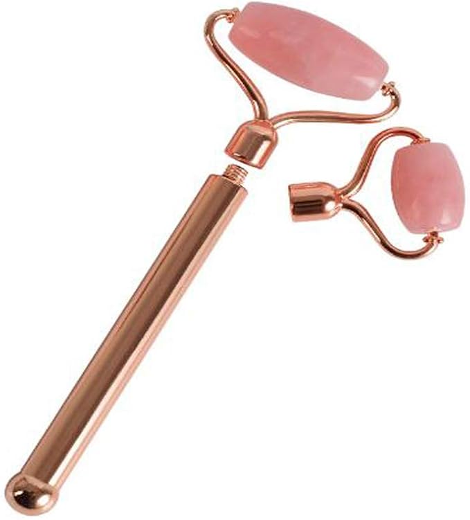 Rose Quartz With Gold Bar