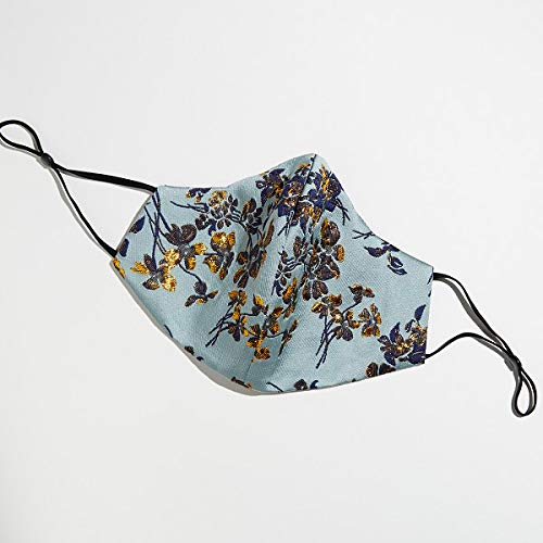Aqua Gold Floral Mask