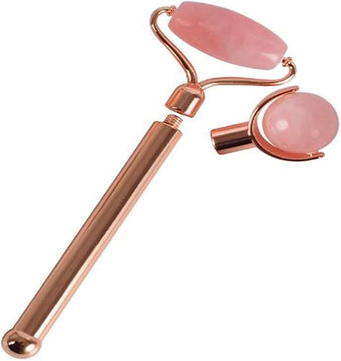 Rose Quartz With Gold Bar
