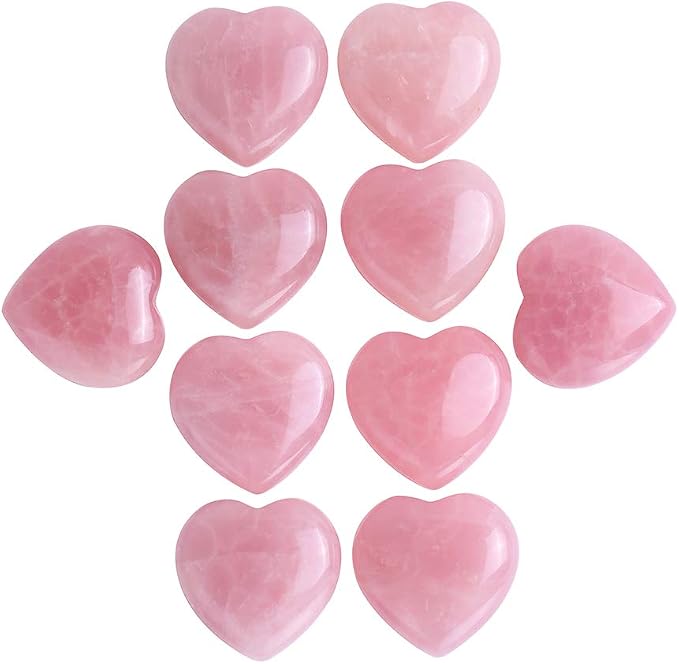 10 Pcs Rose Quartz 25mm