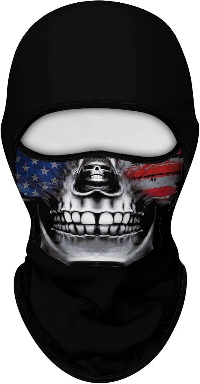 Skull With Gray Flag Face