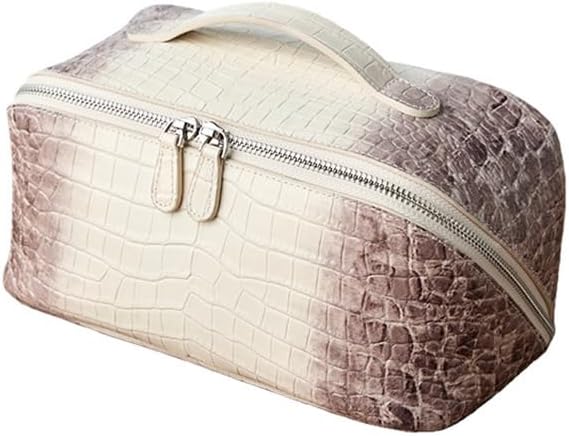 Ombre beige-taupe,crocodile pattern