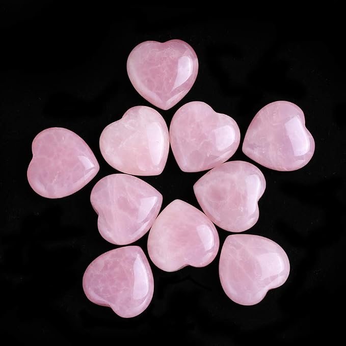 10 Pcs Rose Quartz 25mm