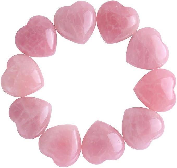10 Pcs Rose Quartz 25mm