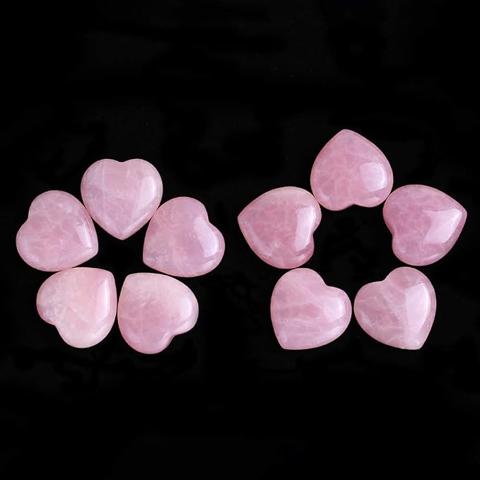 10 Pcs Rose Quartz 25mm