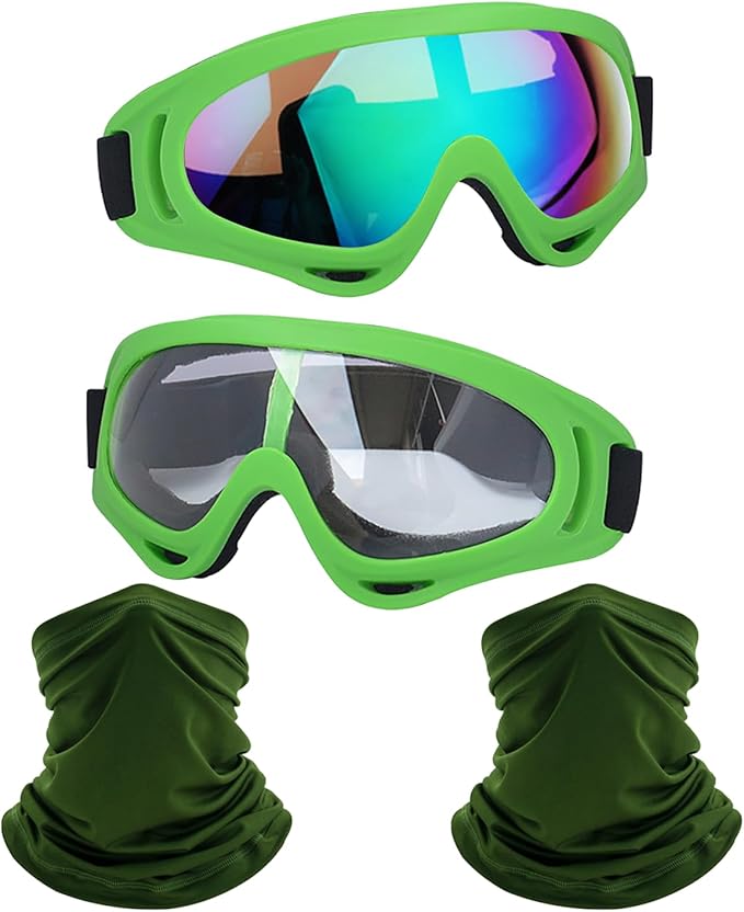 Green/Clear+colorful Lenses