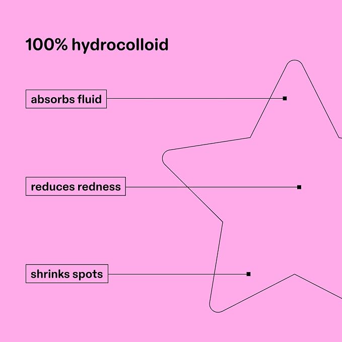 Pink Hydrocolloid Stars