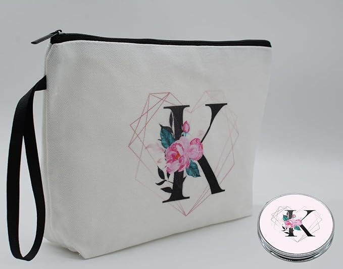 Diamond-like Ietter K Floral-white