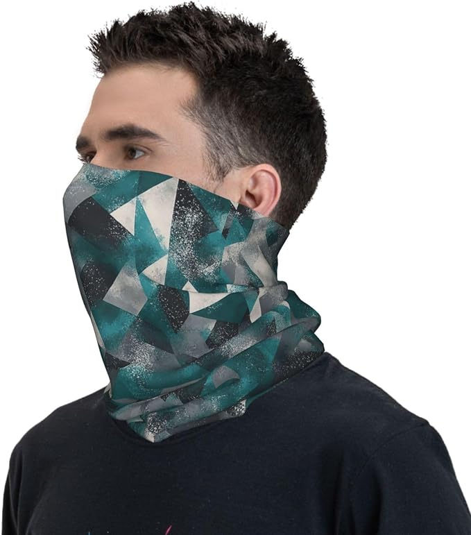 Green Grey White Geometric Patchwork