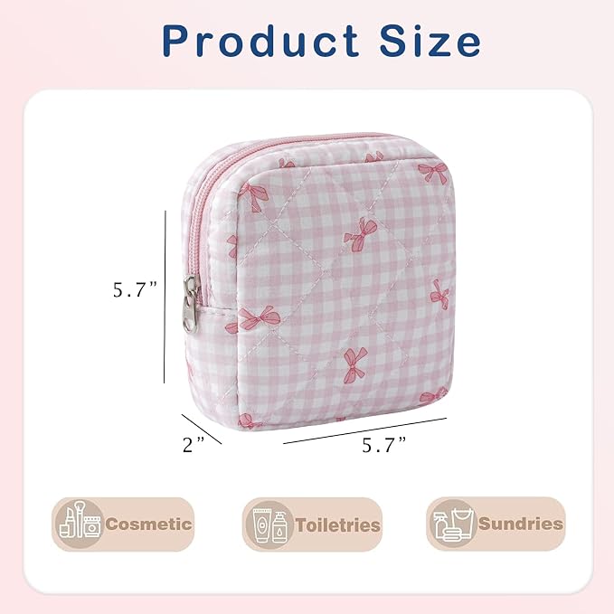 11Checkered Pink bow