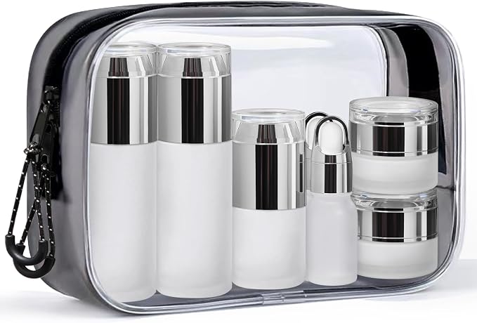 Frosted Glass Bottle with Silver Lid