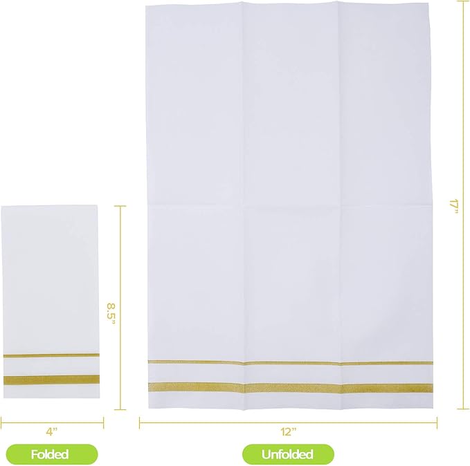 Gold Rimmed Napkins