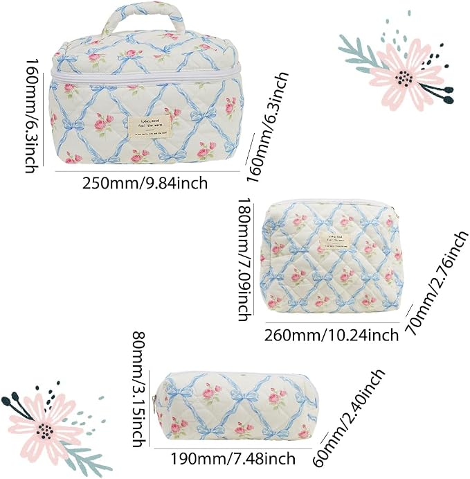 B08-3pcs set-blue bow