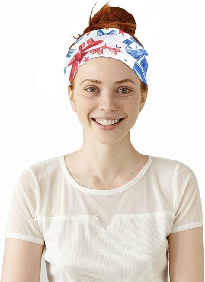 July 4th Stars Bow White