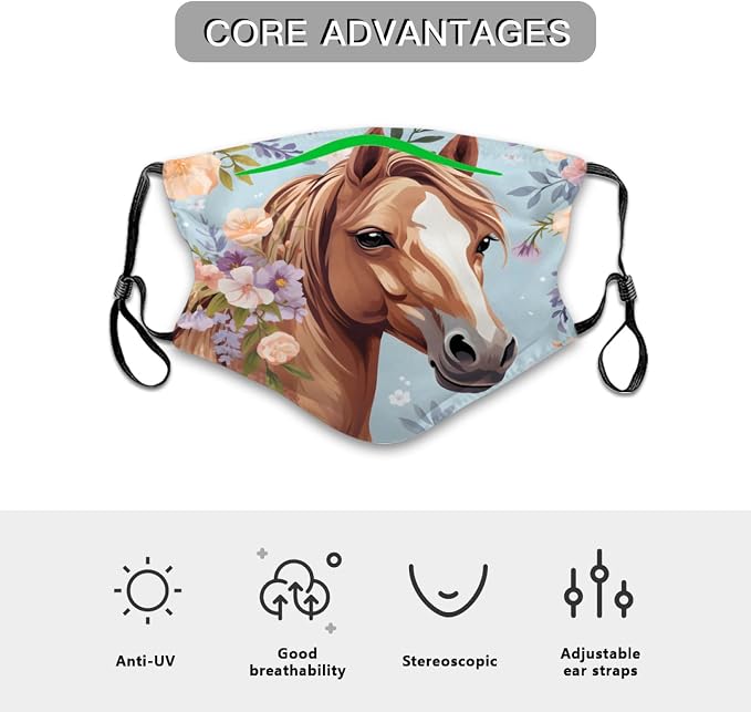 Cute Horse Flower Pattern
