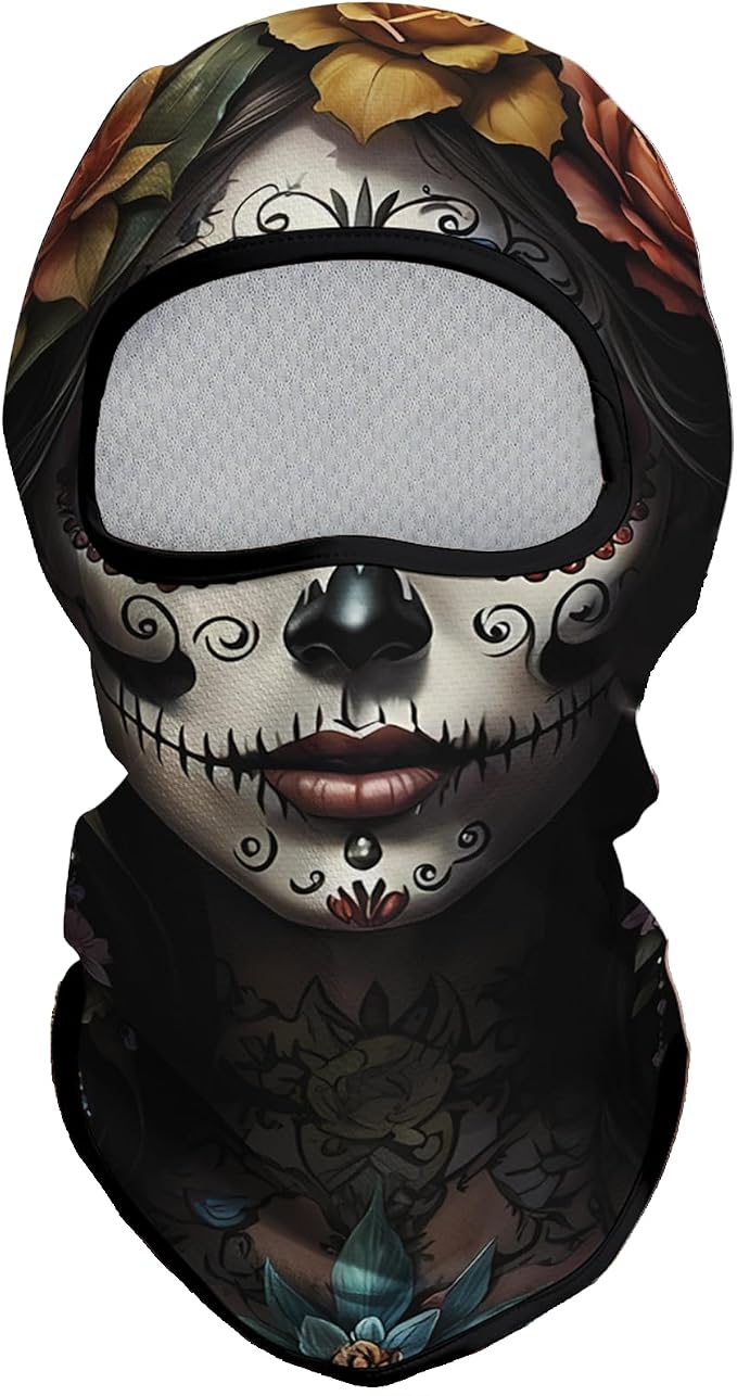 Women Red Lip With Black Nose