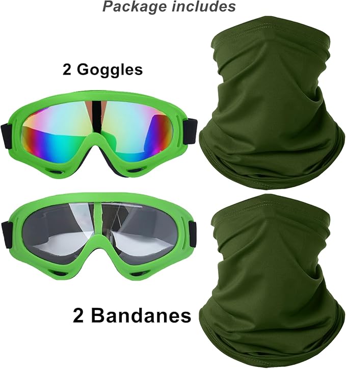 Green/Clear+colorful Lenses