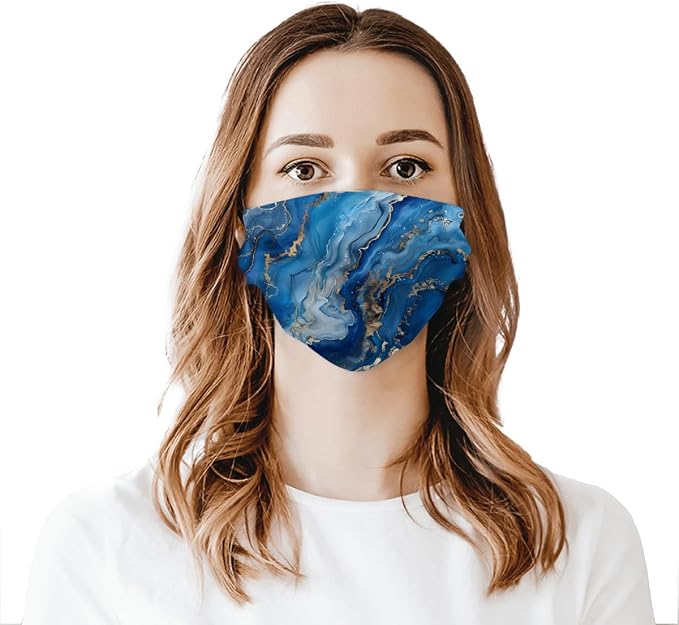 Blue Marble Texture Pattern