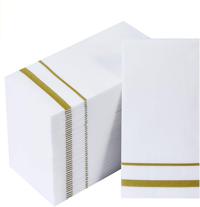 Gold Rimmed Napkins
