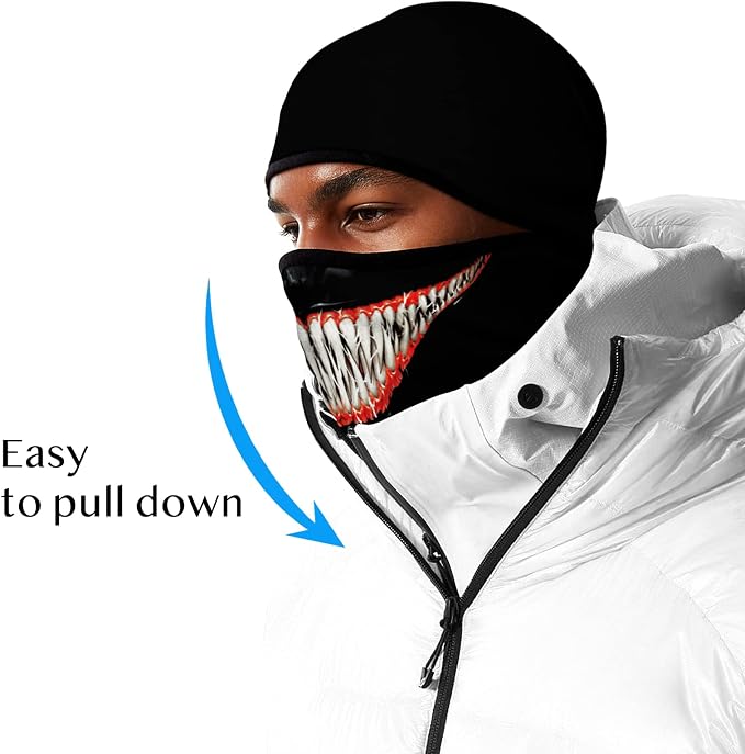 Skull White Teeth Red Lip Smile