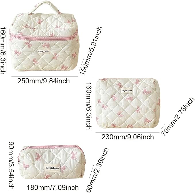 C08-3pcs set-pink bow