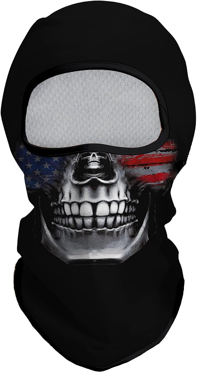 Skull With Gray Flag Face
