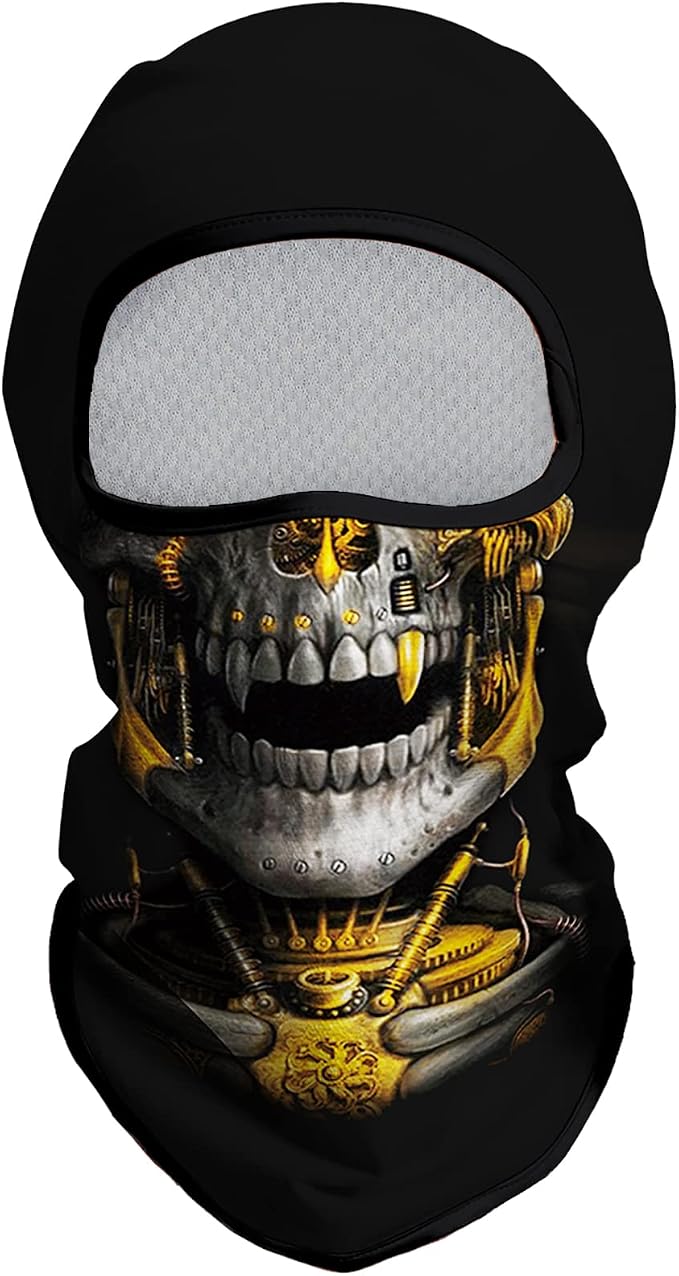 Skull Mechanical Grey-gold Face