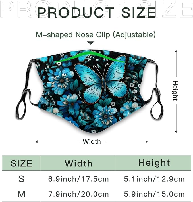 Blue Butterfly Flower Pattern