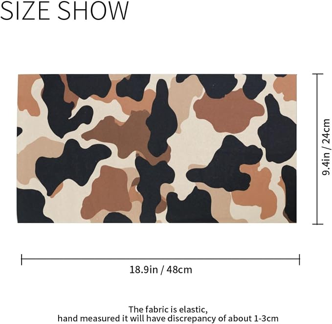 Black Brown Cow Print
