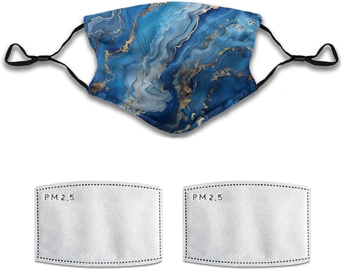 Blue Marble Texture Pattern