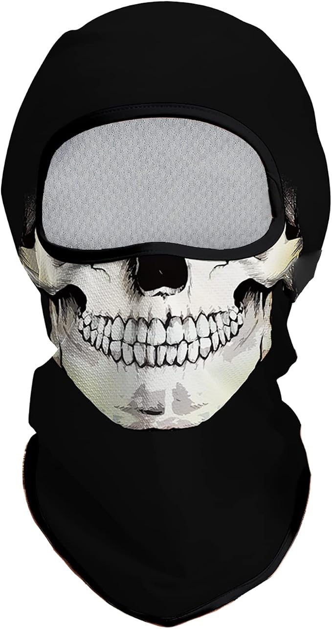 Skull White Face Black Nose