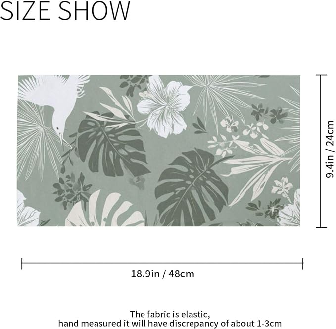 Tropical Palm Leaves Birds Flowers