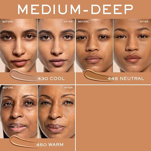 445N: For medium/deep skin with golden undertones
