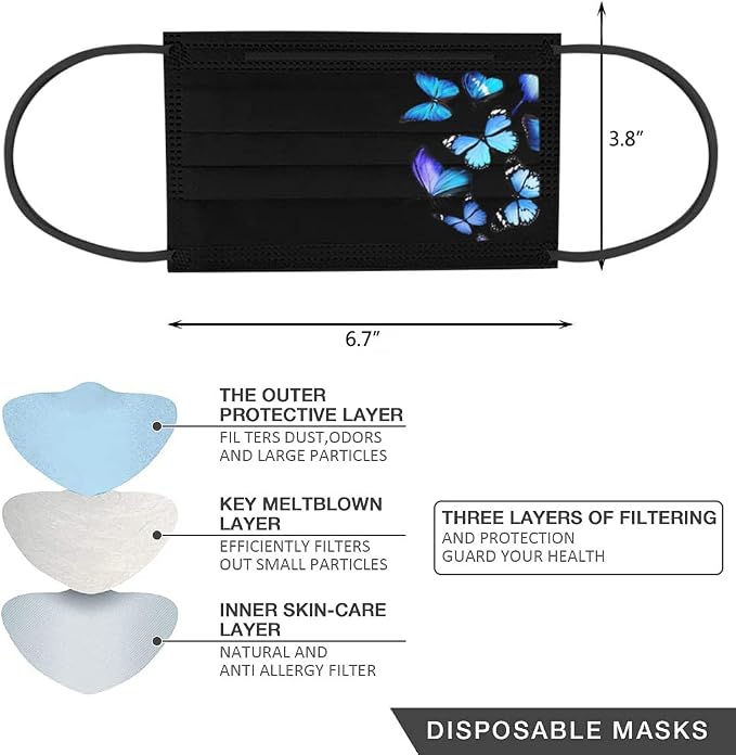 50pcs Butterfly Mask