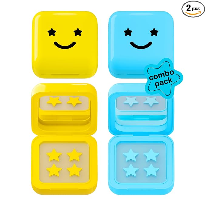 Big Yellow Compact Hydrocolloid + Big Blue Compact Hydrocolloid with Salicylic Acid
