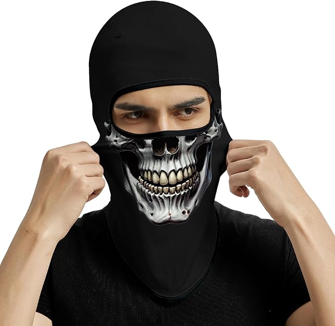 Skull White Face Gray Teeth Smile