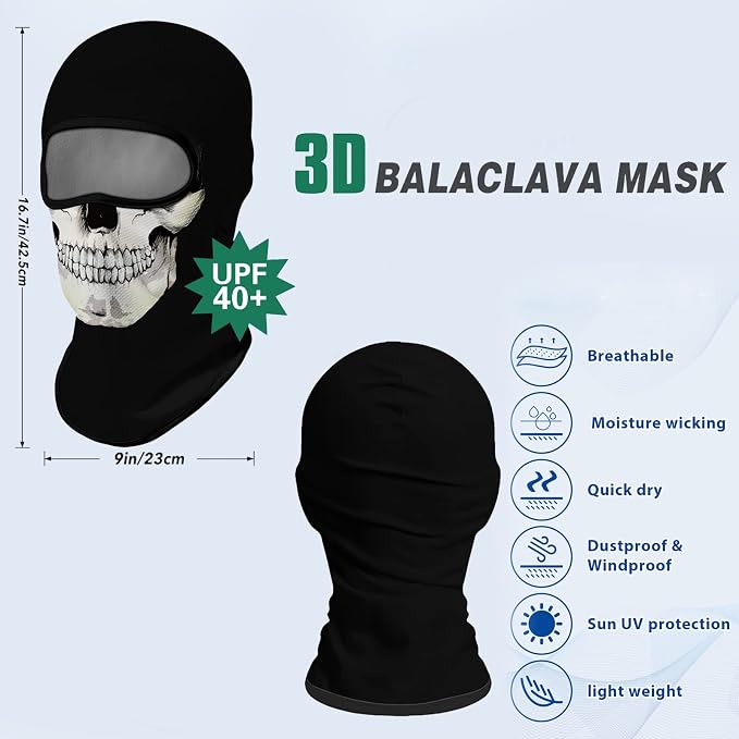Skull White Face Black Nose