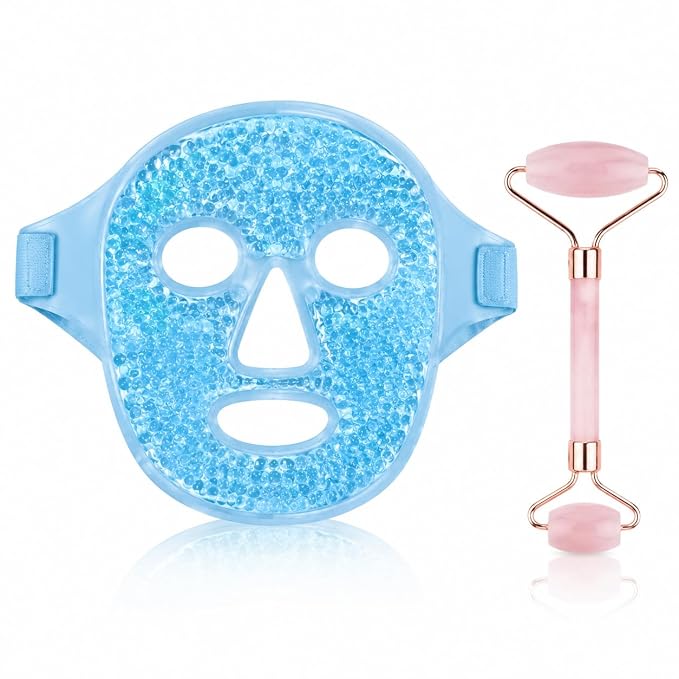 Blue(jade Roller+face Mask)