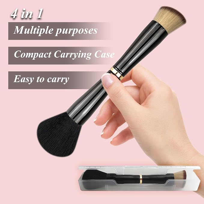 4 in 1 makeup brush-Black-1pcs