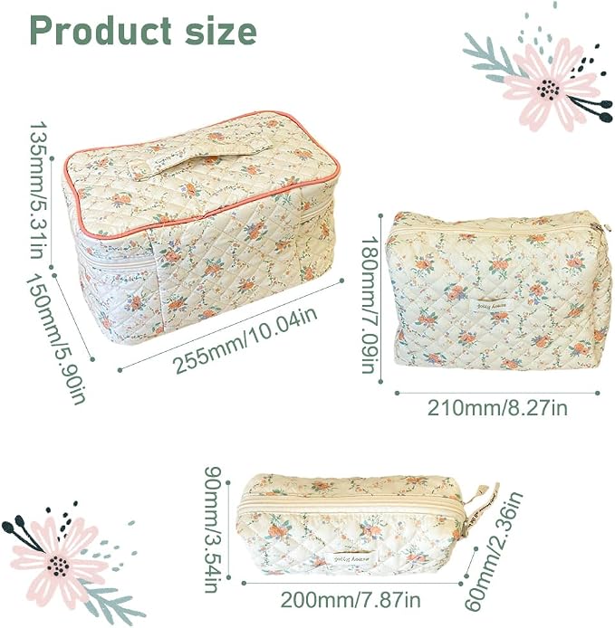 B04-3pcs set-orange floral