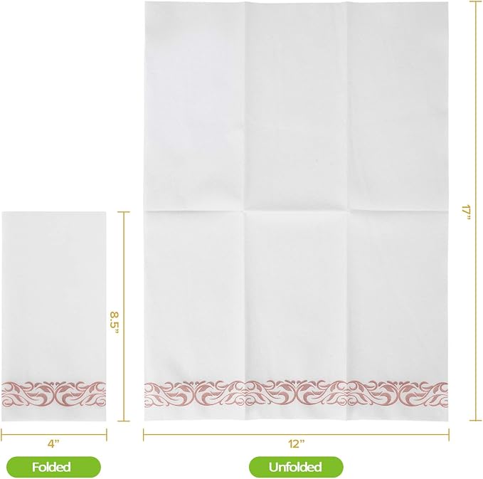 Rose Gold Disposable Guest Towels
