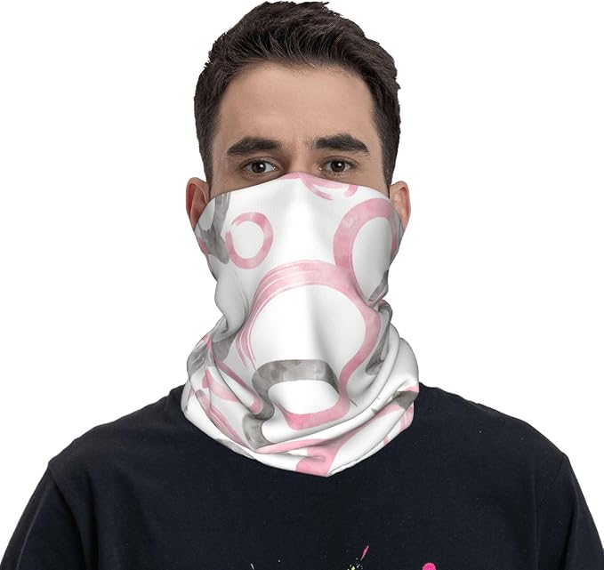 Pink Grey Ink Bubbles