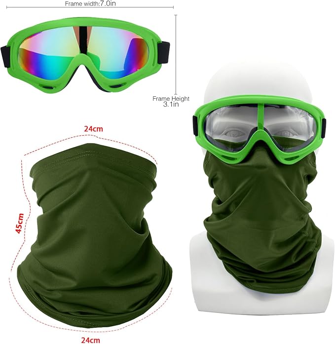 Green/Clear+colorful Lenses