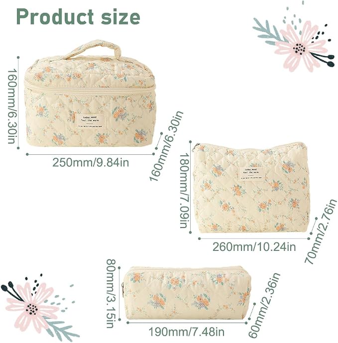 B02-3pcs set-orange floral