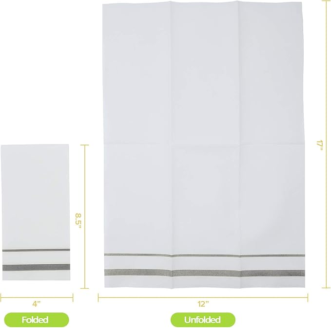 Silver Rimmed Napkins