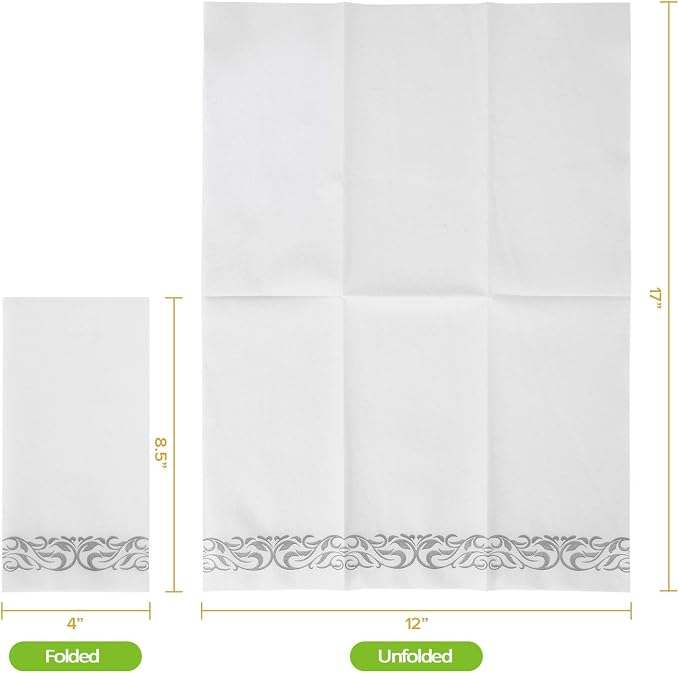 Silver Disposable Guest Towels