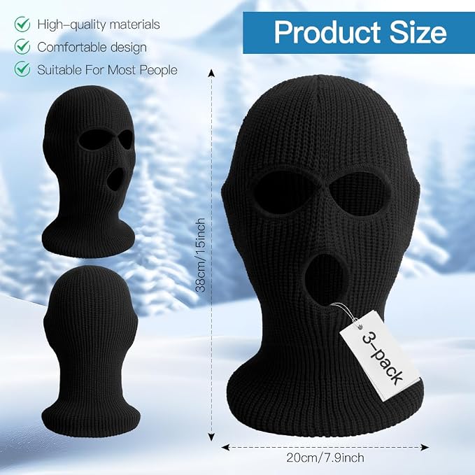3 Hole Ski Mask Pink3