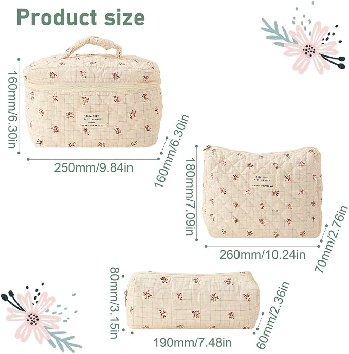 B06-3pcs set-red floral